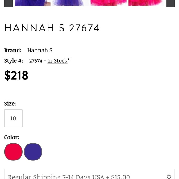 Hannah S sequin tulle Purple Strapless Dress size 10 NWT $218 MSRP - Picture 7 of 7